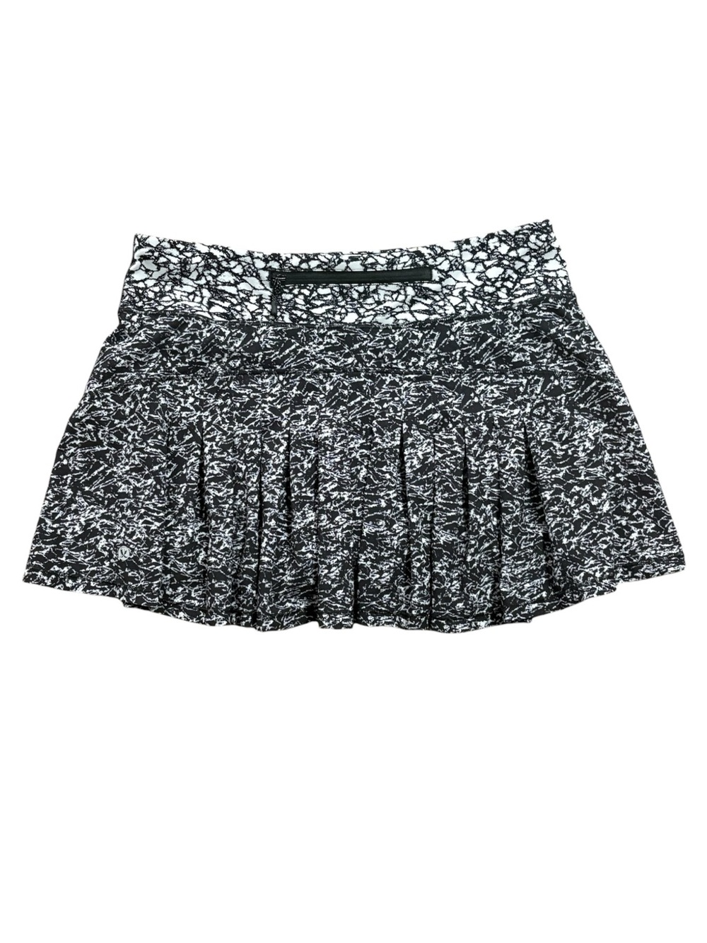 Lululemon Circuit Breaker Skirt Iced Wave White Black Size 6 Tennis Pickleball
